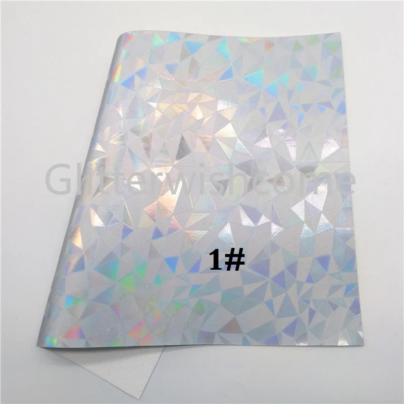 Glitterwishcome 21X29 см A4 Размер Переливающаяся искусственная ткань, узор металлик синтетическая искусственная кожа листы для бантов, GM633A