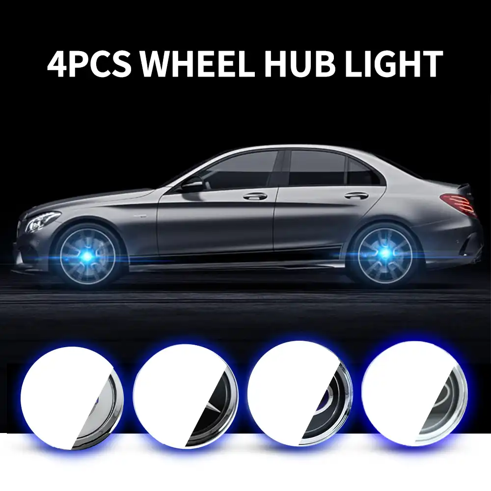 Hub Light wheel center hub sticker Car Floating Illumination Wheel Caps