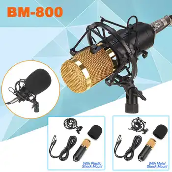 

BM800 Professional Microphone Condenser Karaoke Microphone Capacitive Recording Stage KTV Computer Handheld Mic With Shock Stand