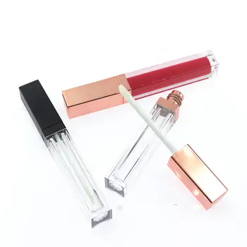 

5ml Empty Square Lip Gloss Tube With Wand Applicator Refillable Plastic Lipstick Lip Balm Bottles Vials DIY Container