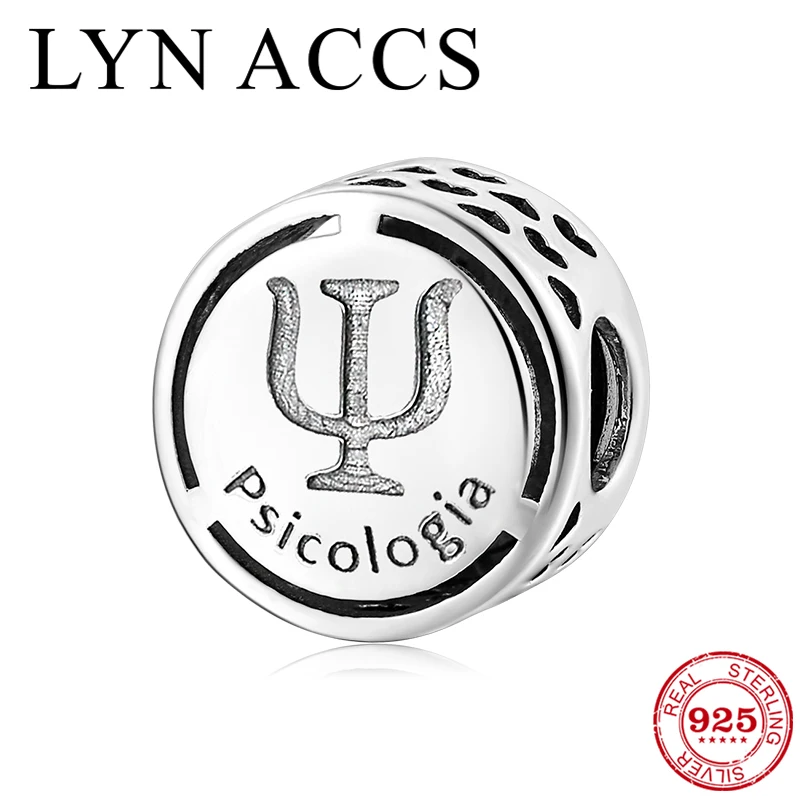 

Psychology Career symbol Charm bead 925 Sterling Silver jewelry making Fit Original Pandora Charm Bracelets Bangles