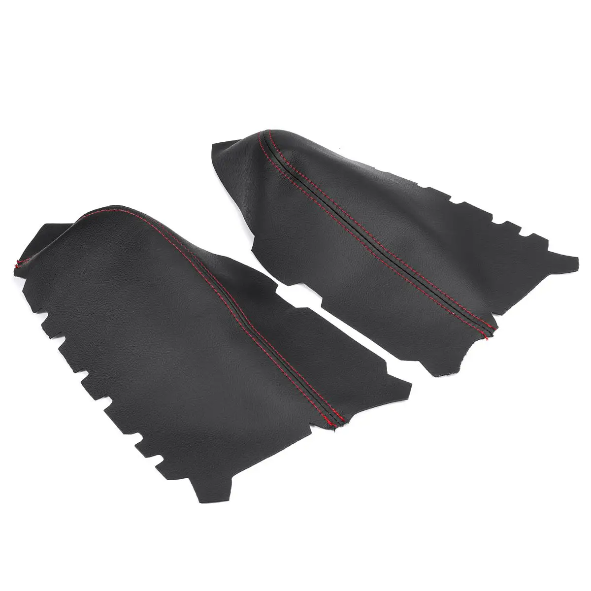 BlackRed 2 шт микрофибра кожа консоль крышка подлокотник Крышка для Honda для пилота 2009-15 передняя дверь панели подлокотник Чехлы для пилота 2009-13 - Название цвета: BlackRed