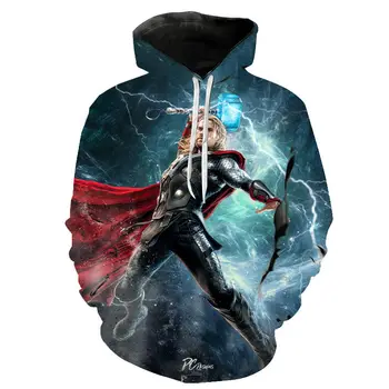 

2020 New Marvel Superhero Thor Hoodies Men Women Children Fashion Hooded Sweatshirts 3D Print Long Sleeve Boy Girl Pullover Coat