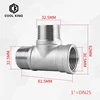 DN8/DN15/DN40 male+male+Female Threaded 3 Way Tee T Pipe Fitting 1/4