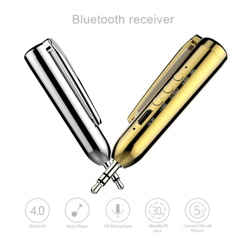 Portable Bluetooth 4 2 Handsfree Stereo Audio Adapter Wireless Music Receiver For Home Car Speaker Earphone Headphone With Clip
