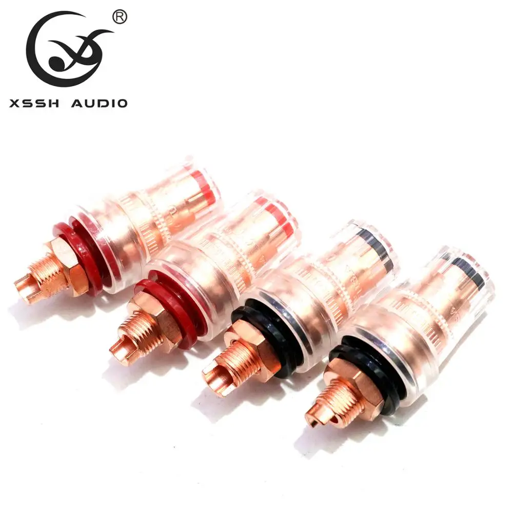 

4pcs or 8pcs Hi-End HiFi Speaker horn power amplifier Terminal Short Binding post un-welding Screw Female Banana connector Plug