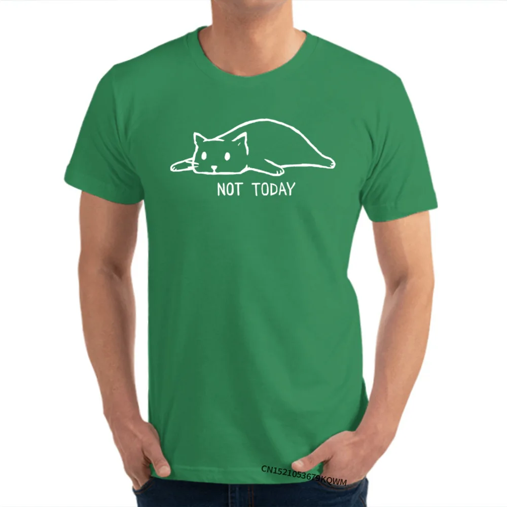  O Neck Tshirts April FOOL DAY T Shirt Short Sleeve Fashion Cotton Fabric Cool Tee-Shirt Summer Men Wholesale not today 124 green