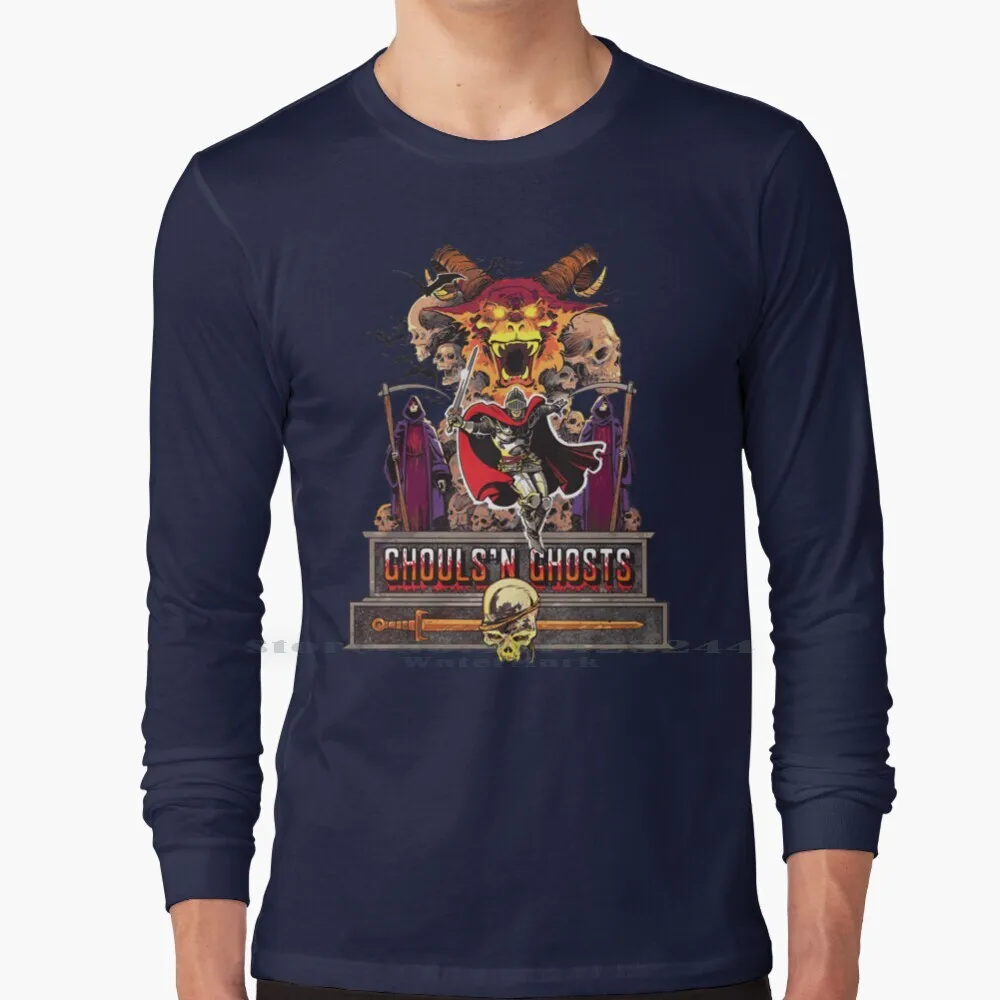 Ghouls 'N Ghost T Shirt 100% Puro Cotone Ghouls N Fantasmi N Goblins Gargoyles Quest Strider Demons Crest Bestia Modificata