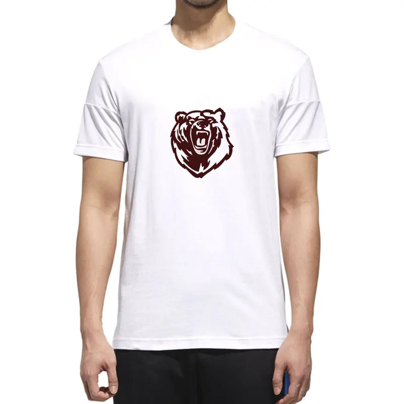 

MOUNTSHARP Tshirt Men Roaring-Bear Print Hip Hop Streetwear O-Neck Cotton Casual Short Sleeve Clothes Harajuku Sweatshirt