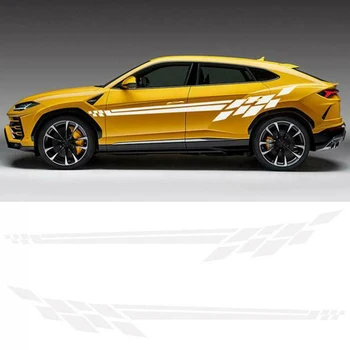 

Side Body Car Sticker Vinyl Decal Racing Long Stripe Decals Graphics Decor Waterproof Accessory Parts Replacement