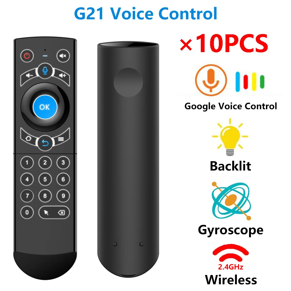 Пульт ДУ G21 PRO с гироскопом и подсветкой 2 4 ГГц для ТВ приставки на Android|Пульты ДУ| |