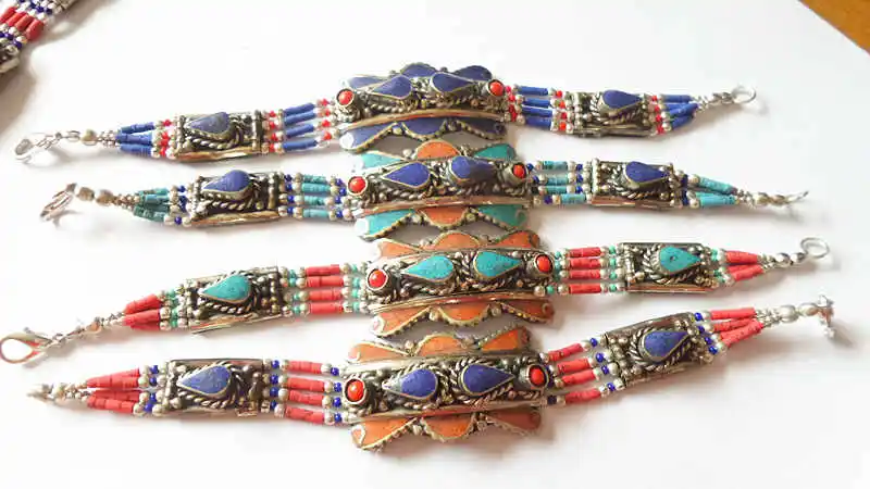 Last Clearance Sale-Indian Bracelets Copper Inlay Colorful Stone Clasp Bracelets Only$9.9 Multi Designs