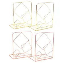 2 шт квадратная металлическая настольная подставка для книг подставка держатель Полка Bookrack