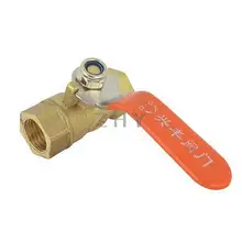 1/4 PT гнездовой F/F резьбовой Оранжевый Рычаг Ручка латунный шаровой кран