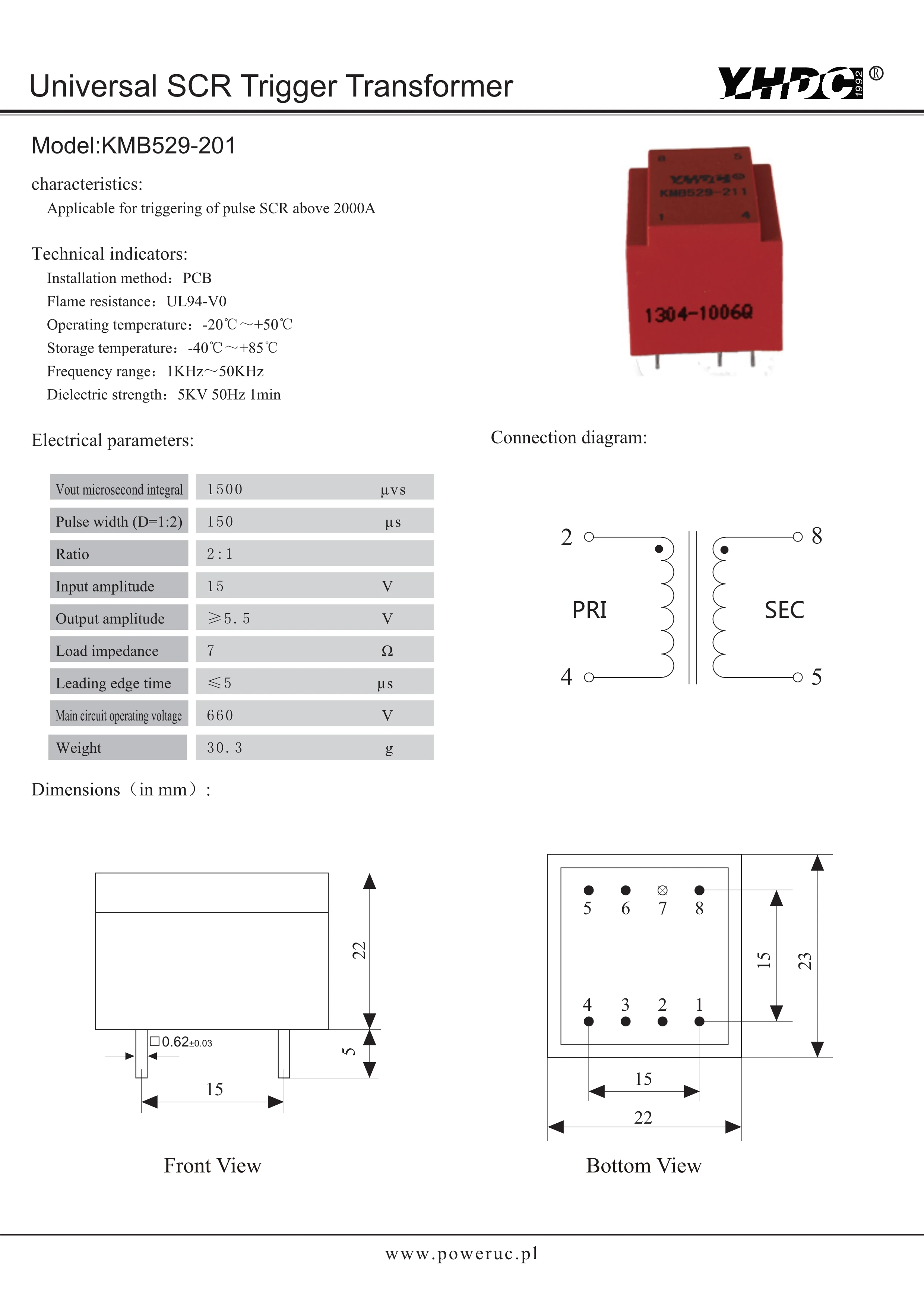 Монтаж печатной платы KMB529 ниже 2000A 1 кГц 50 кГц|trigger transformer|transformer transformertransformer mounting |