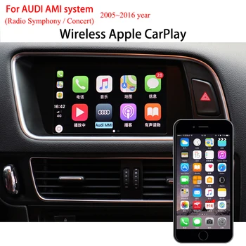 

Smart Wireless Apple CarPlay Interface Android Mirror For AUDI A5 Symphony Concert 2008-2015 Car Play Backup Camera Integration