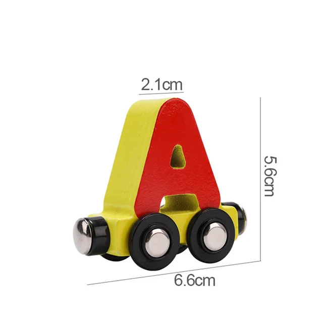 27Pcs/Set Magnetic Number Alphabet Animal Mini Train Cars Kids Educational Toys for Children Gift 6