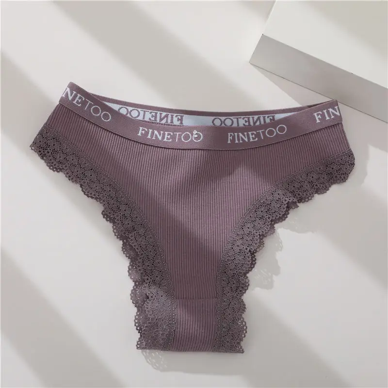 Lace Cotton Brazilian Panties Set - Womens Sexy G-String Thongs Plus Size M-2XL 3PCS