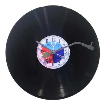 

Vinyl Record Wall Clock Modern Design CD Music Hanging Clock Vintage Retro Style Classic Watch Wall Clocks Home Decor Silent 12"