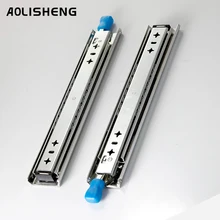 Aolisheng três-dobre totalmente estendido corrediças de gaveta resistentes com fechamento 53 mm empurre a carga aberta do trilho de corrediça da undermount 120kg