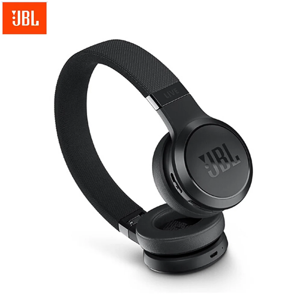 JBL LIVE 400BT Беспроводная bluetooth-гарнитура наушники на ухо Смарт Голосовое управление легкие музыкальные наушники Hands-free с микрофоном - Цвет: Черный