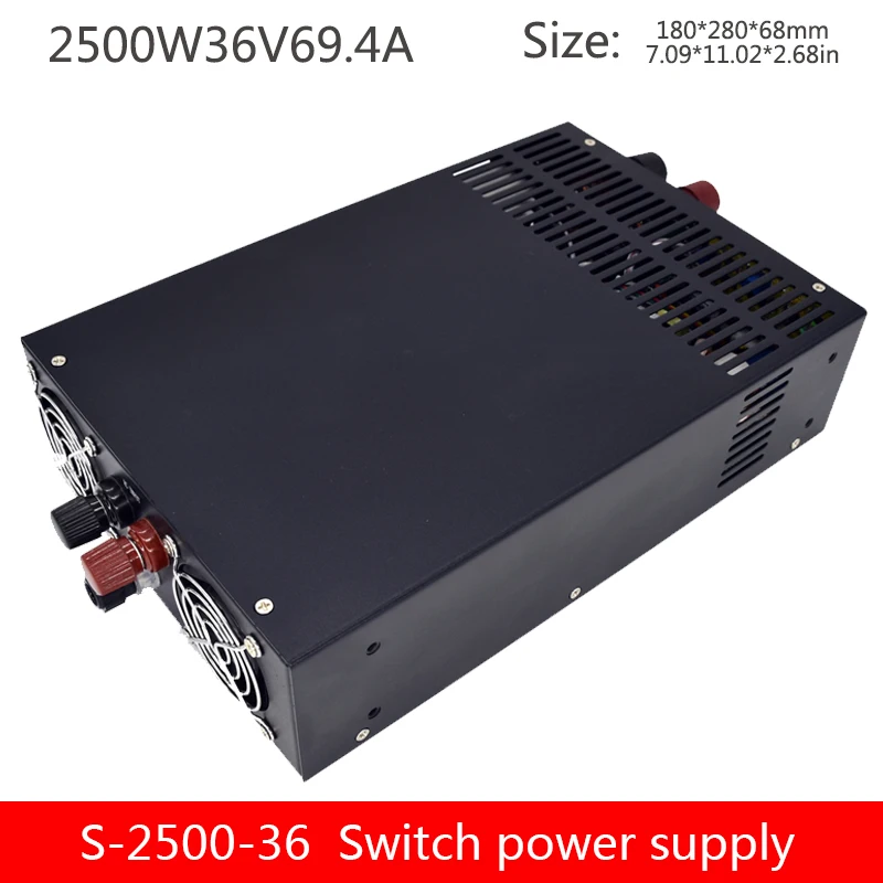 Высокомощный импульсный источник питания 2500w36v70a постоянный ток постоянного напряжения тока напряжение регулируется с цифровым дисплеем