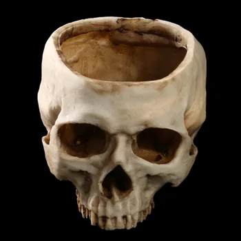

Succulent Home Decorartion Craft Ornament Skull Shaped Party Resin Planter Flower Pot Container Portable Garden Scary Desk