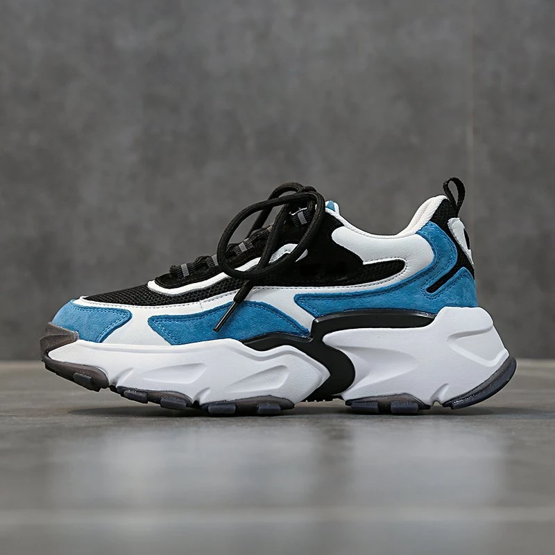 Женские кроссовки на массивной платформе Ulzzang разноцветные вулканизированные