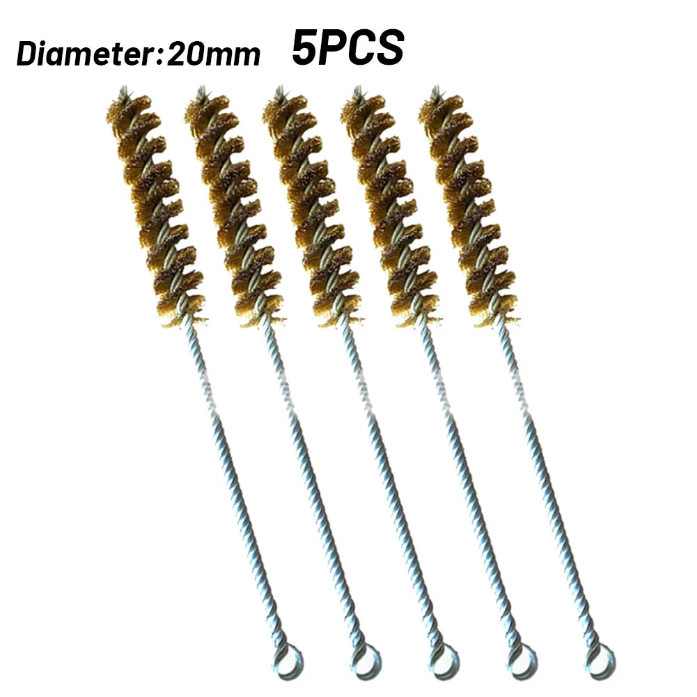 5pcs10-30mm Нержавеющая сталь цилиндр проволочная трубка щетка для чистки трубки