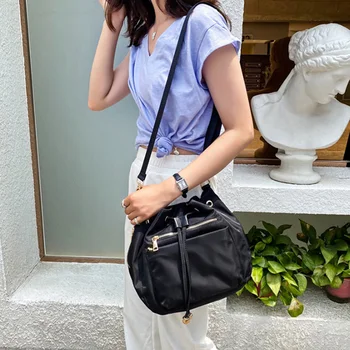

AMELIE GALANTI 2020 new trend fashion women's shoulder bag street Oxford cloth ladies messenger bag High capacity Drawstring