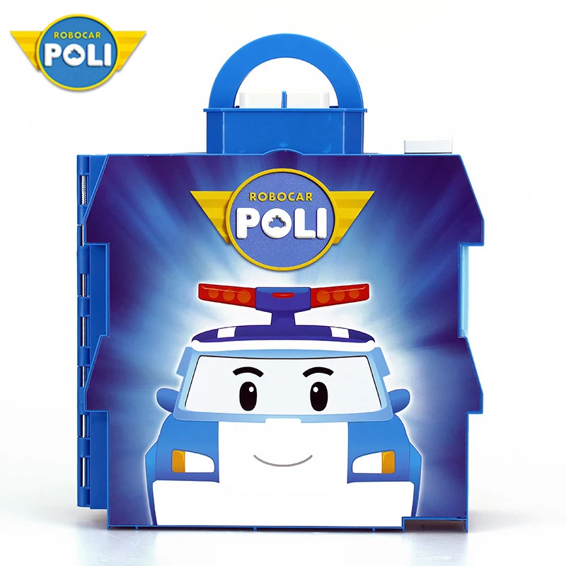 Robocar Poli Acion фигурка спасательного штаба набор для хранения стоянок склад школьный автобус сплав автомобиль игрушка подарок
