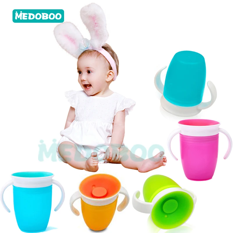 

Medoboo 360 Degrees Can Be Rotated Baby Learning Drinking Cup Kids Trainning Feeding Safe Leakproof Cup Infant Water Bottle *