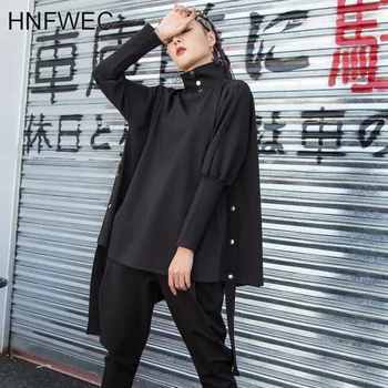 

2020 New Spring Rivets Turtleneck Solid Color Pullover Sweatshirt Women Streetwear Loose Casual Fashion Tops Tide V441