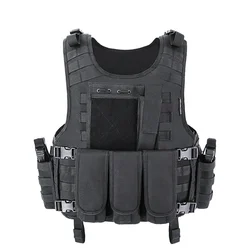 Molle Airsoft – gilet tactique, porte plaque, Swat, pêche, chasse, Paintball, militaire, armure de Police 