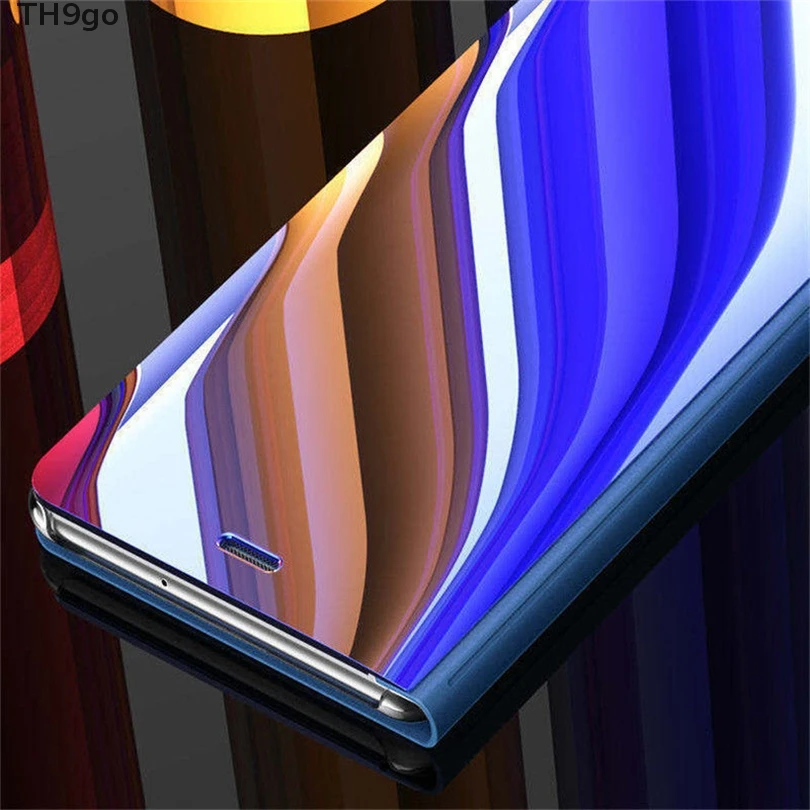 Яркий зеркальный чехол для телефона с чехлом Samsung Galaxy Note 5 9 8 S9 Plus S8 S7 S6 подставкой