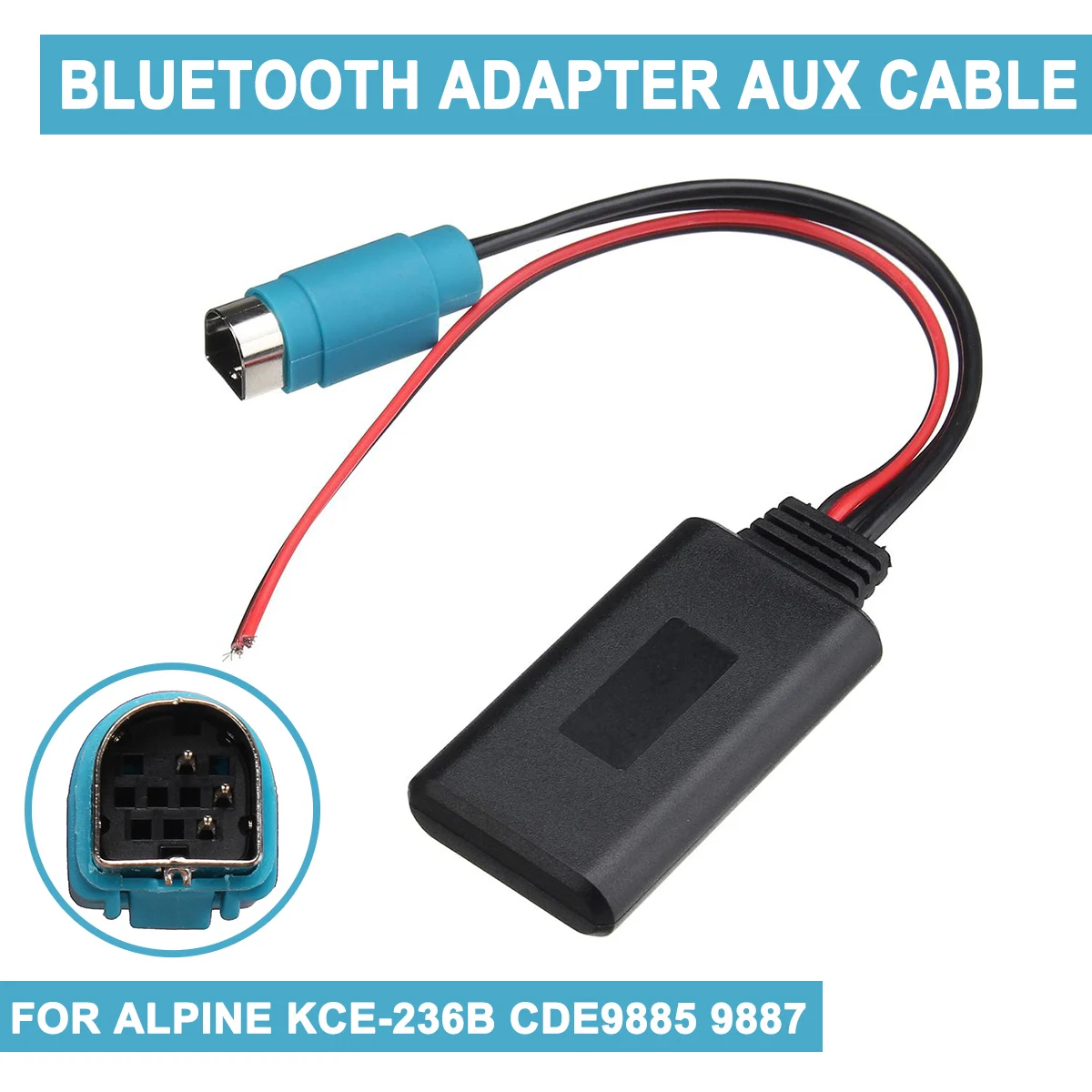 Aux Modulo Di Ingresso Adattatore Bluetooth Audio Radio Per Alpine Kce-236B Cde9885 9887 Automobili Elettronica Accessori Plastica