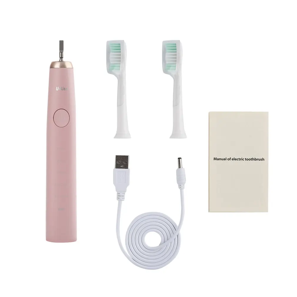 

U-Kiss ABS Waterproof Portable Electric toothbrush USB Charging Improve Plaque Reduce Bleeding Gums Tartar Problems