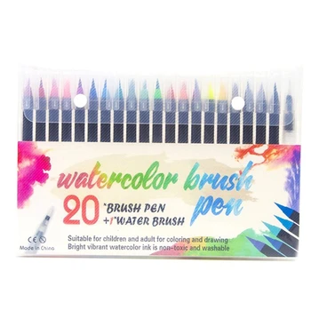 

20 Color Watercolor Pen Set Painting Pen Environmental Protection Art Watercolor Soft Head Pen Watercolor Pen Coloring Tap Water