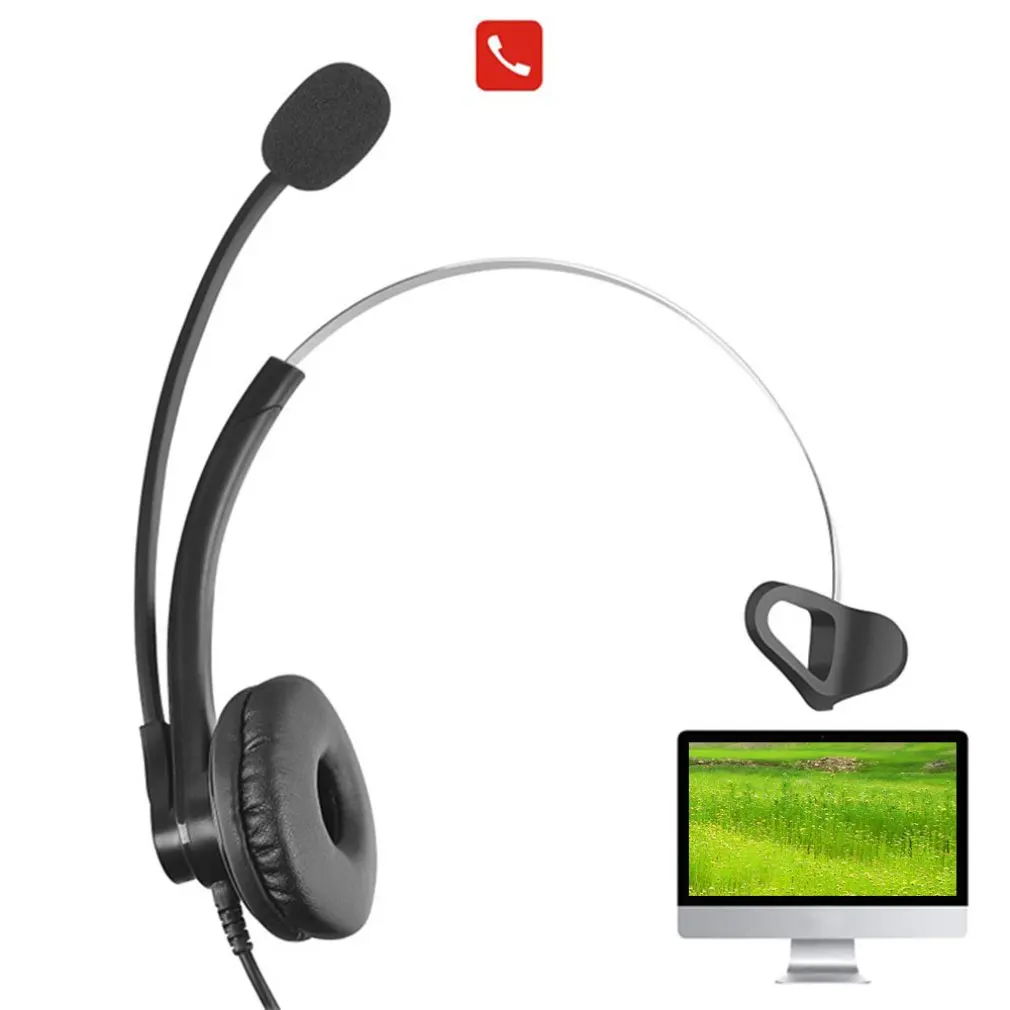 USB Earphones Handsfree Headphones With Mic Headset Noise Cancelling Adjustable Call For Gaming headset Computer Business Gamer