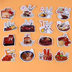 40 шт./упак. Новый мультфильм кролик вкусные еда наклейки Скрапбукинг этикетка-наклейка Дневник стикеры для альбомов классическая игрушка