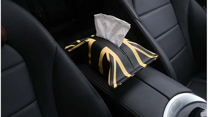 PU Юнион Джек коробка автомобильная коробка салфеток автомобильный лоток коробка-держатель для салфеток для Mini Cooper JCW One S R55 R56 R60 R61 F55 F56 F60 стайлинга автомобилей