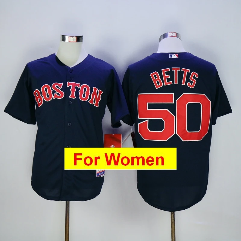 Для женщин Boston Mookie Betts Xander Bogaerts J.D. Martinez Andrew Benintendi Chris Sale Jackie Bradley Flex& Cool Base Jersey - Цвет: Бежевый