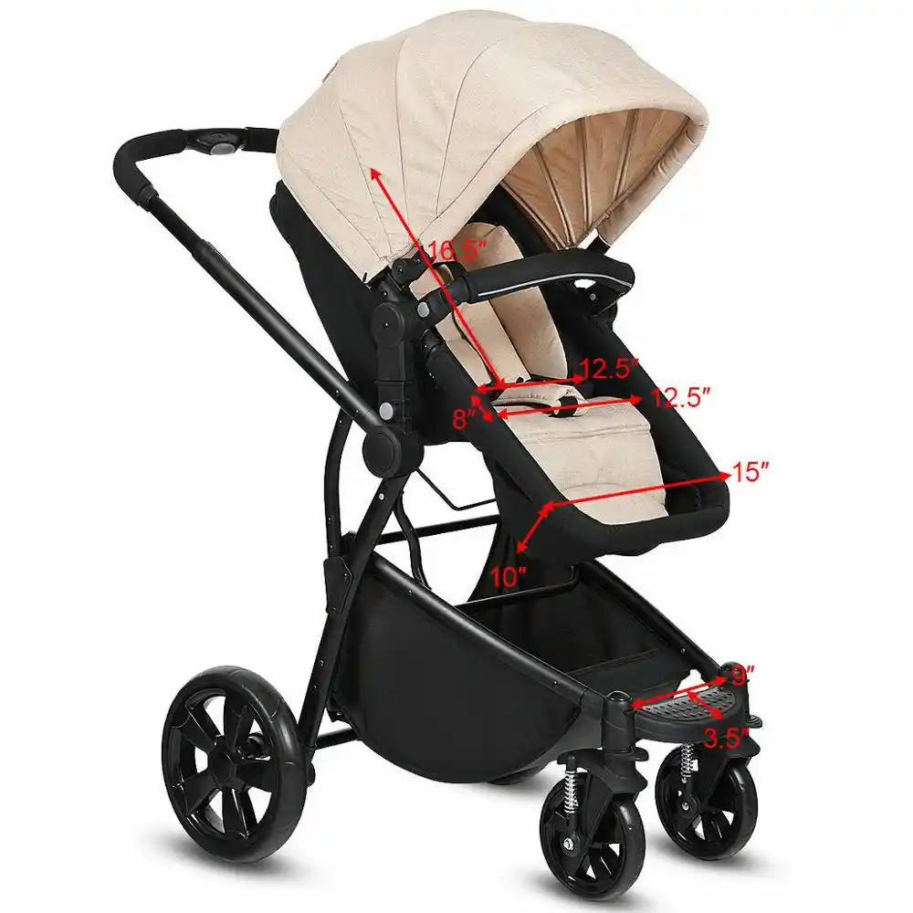 beige pushchair