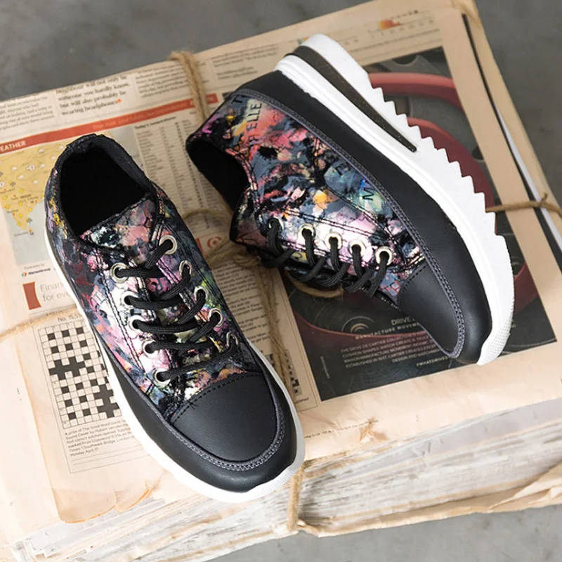 Women Sneakers Platform Running Shoes Brand Women Shoes Lace Up Flowers Basket Shoes Woman Vulcanized Shoes Footwear Trainers