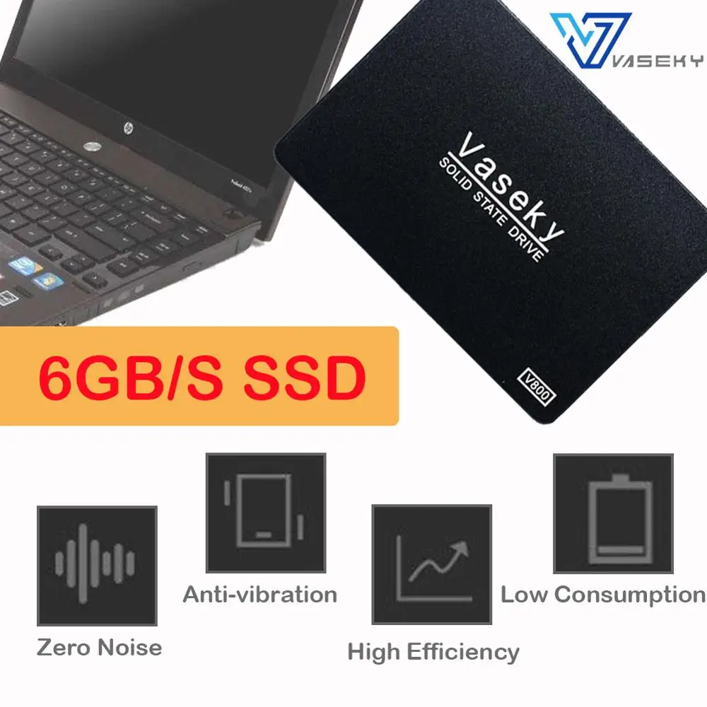 Vaseky V800 SSD 500GB 240GB HDD компьютер жесткий диск 2,5 дюймов Внутренний твердотельный диск SATA3 380 МБ/с. 60g 64g 120g 128g HHD Sata