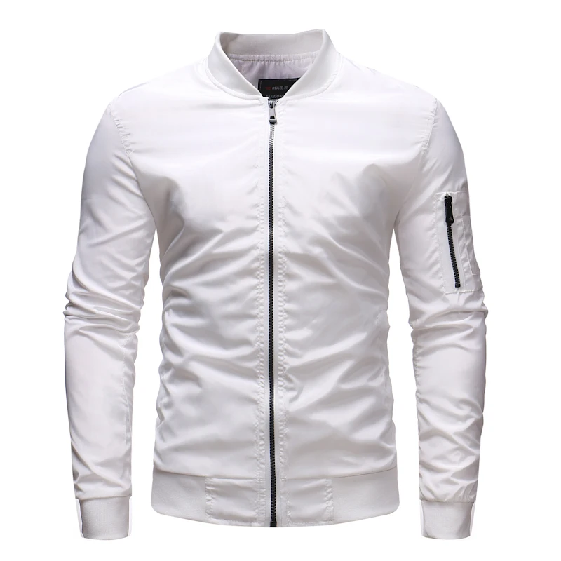 AliExpress Wish мужские однотонные уличные военные Стильные Простые универсальные куртки на молнии
