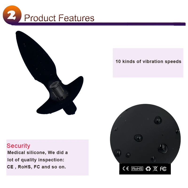 Anal vaginal Butt Plug Vibrator For Men Women Masturbator G Spot Prostate Massager Anus Stimulation Vibrate Sex Toys for Adults