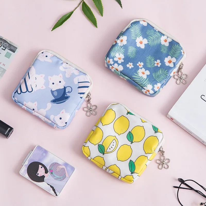Packing-Bags Earphone Cosmetic Travel Cute Small New Girl Lipstick Coin-Card Sanitary-Napkin
