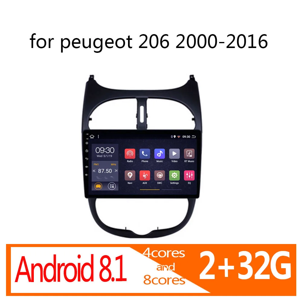 Авто android 2 ГБ + 32 для Peugeot 307 2004 2005 2006 2007 2008 2009 2010 2011 2012 2013 автомобиль радио Кош аудио