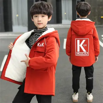 

Boys 2019 autumn and winter clothing in the big children primary school children's winter clothes boy windbreaker long coat
